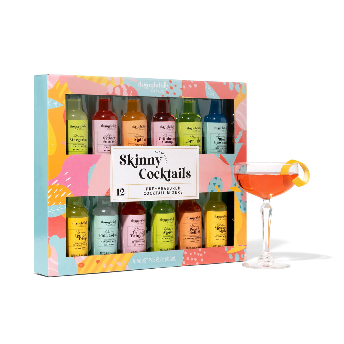 Skinny Cocktail Mixer Gift Set, Low Calorie Drink Mix Collection, Set – Thoughtfully