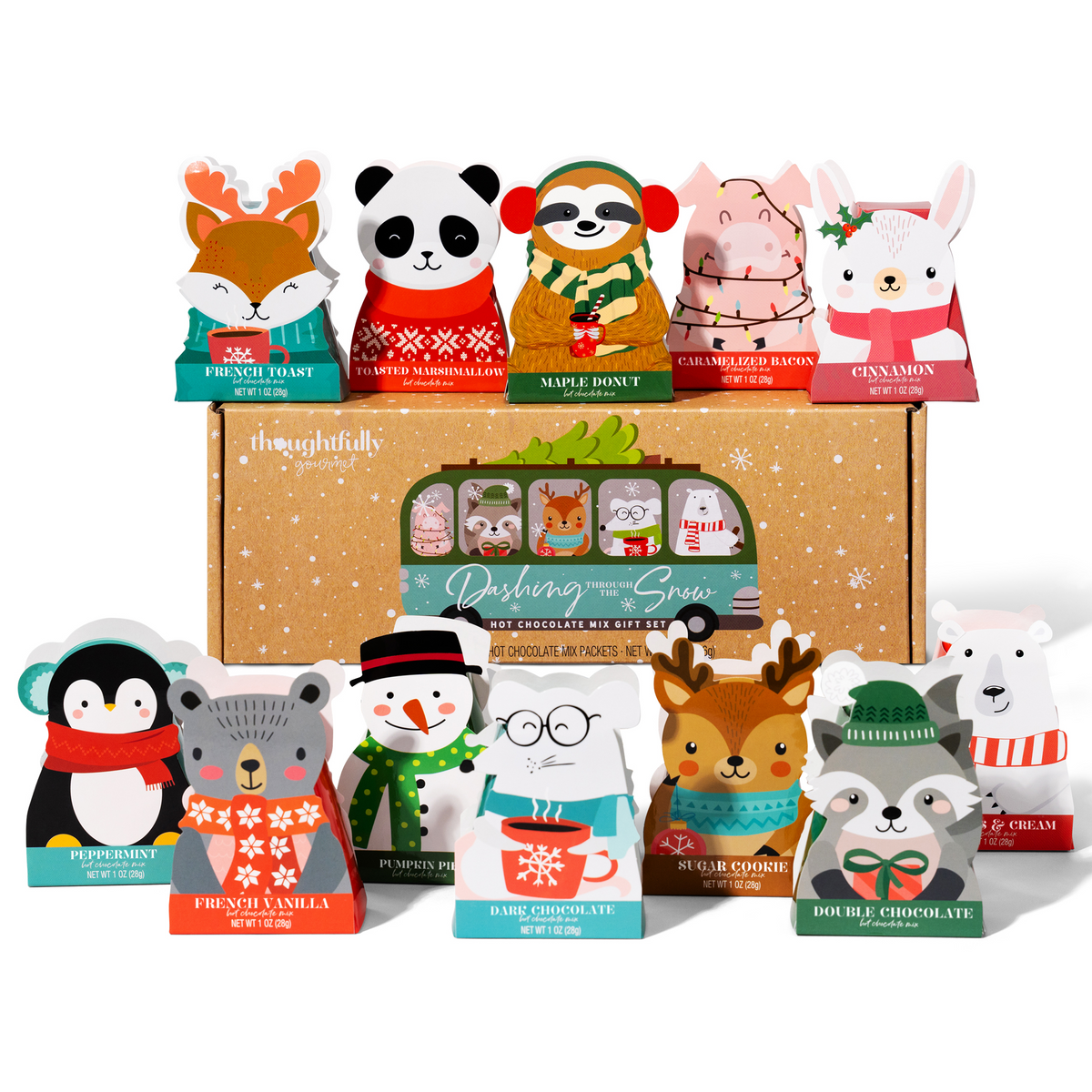 Hot Chocolate Gift Set, Gourmet Hot Cocoa Collection, Set of 12