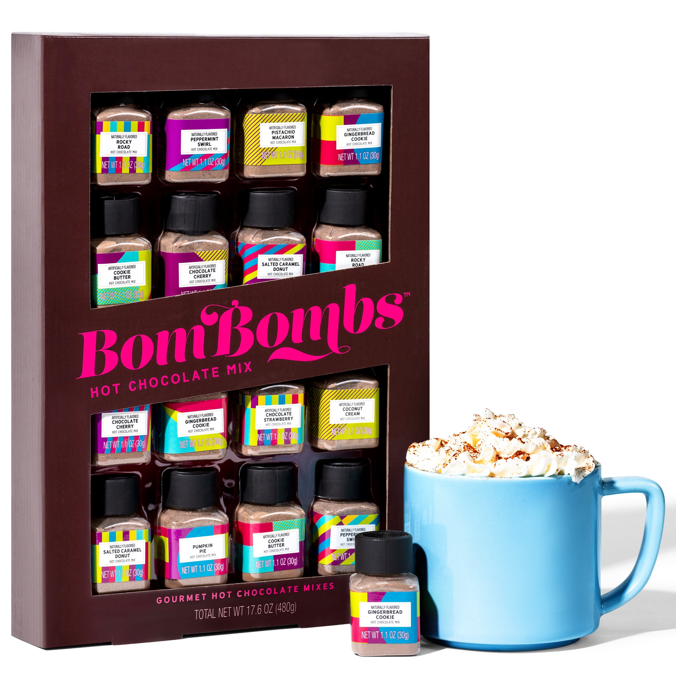 BomBombs Hot Chocolate Mix Sampler Gift, Set of 16 – Thoughtfully